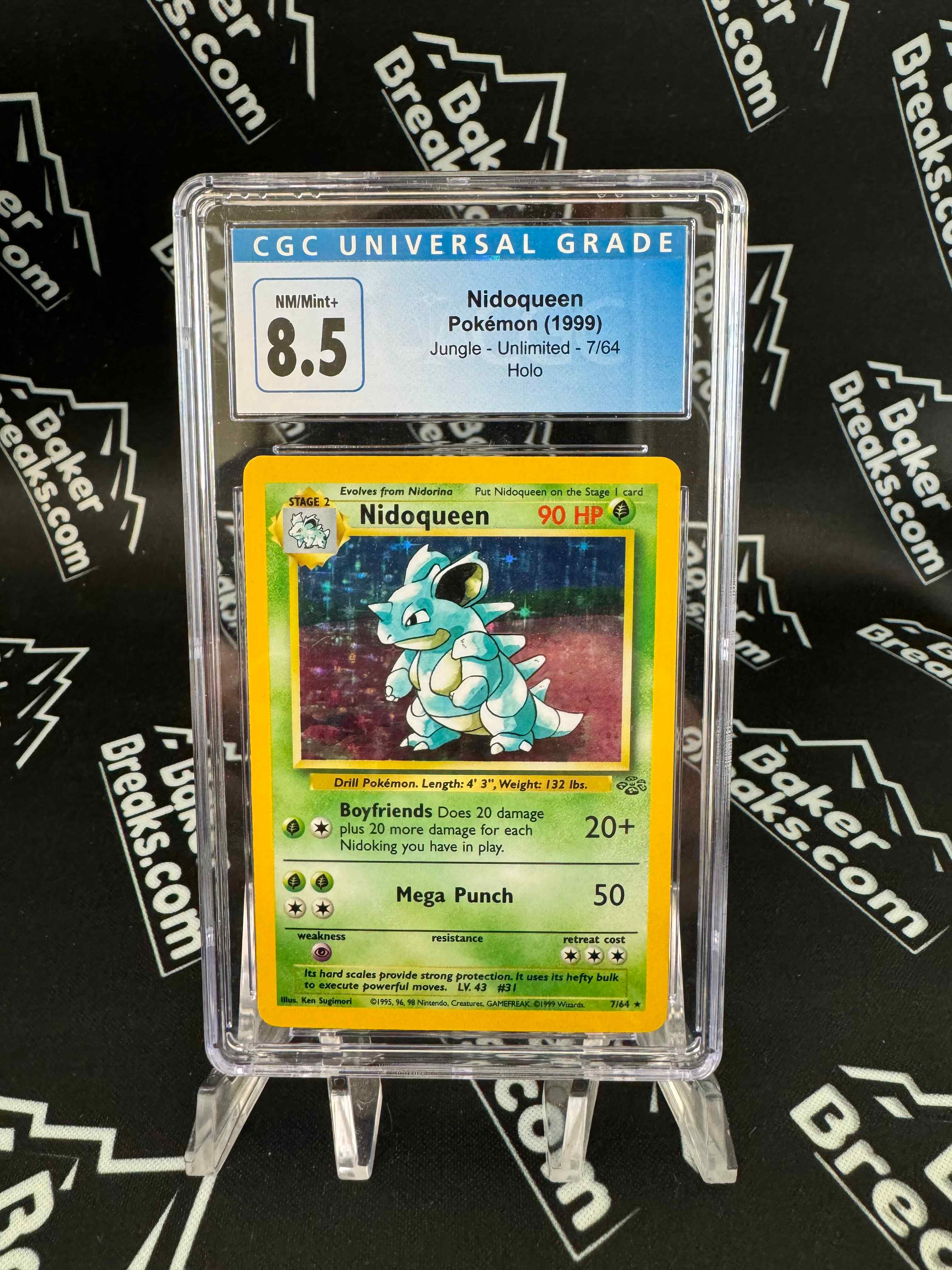 Pokemon Jungle Rare Holo Nidoqueen #7 