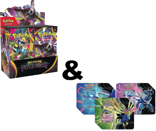 BUNDLE: Pitch Black Booster Box & 1 ASSORTED Azure Legends Tin