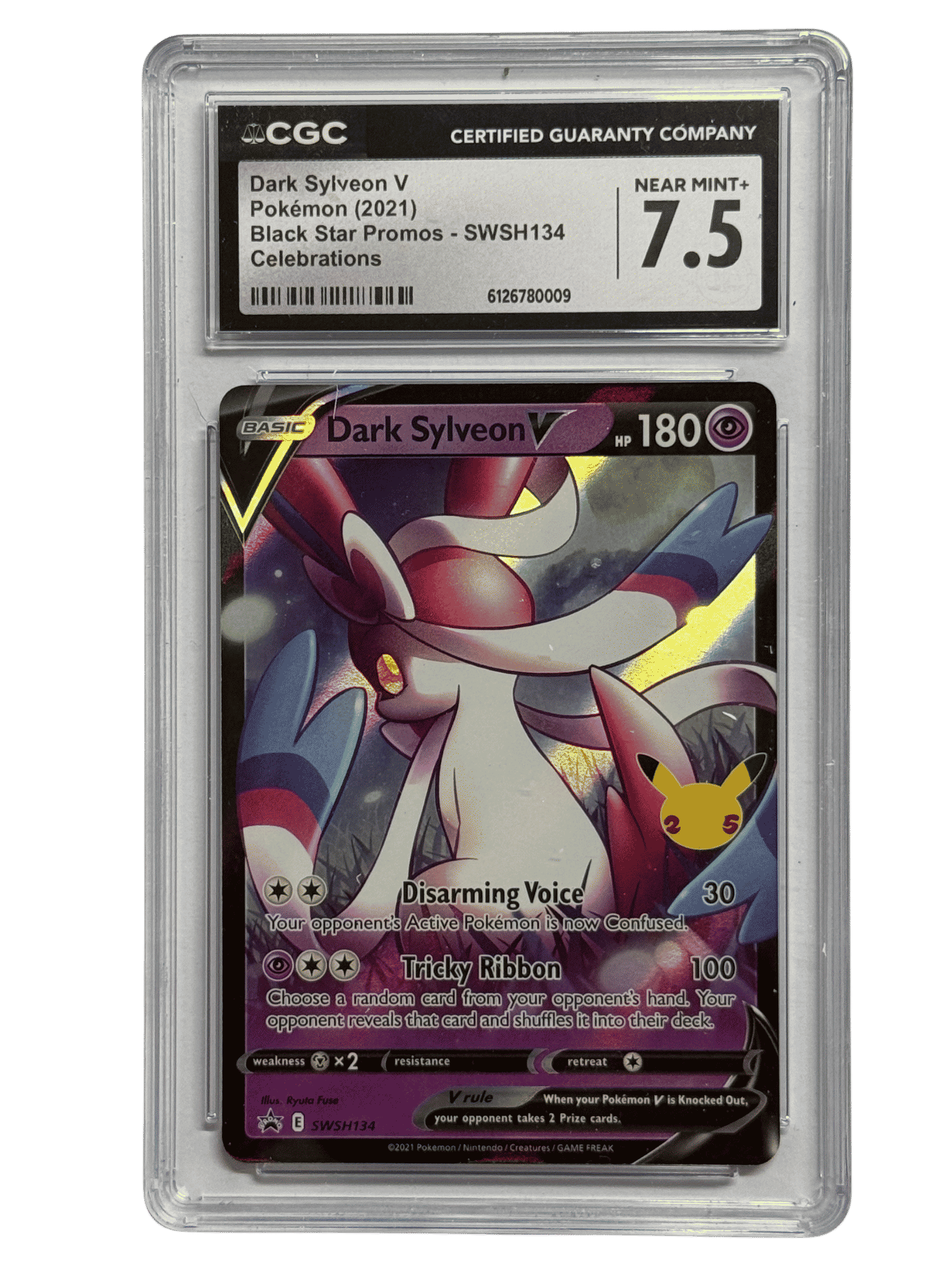 sylveon v pokemon card 2021 Pokémon SWSH Black Star Promos Dark #SWSH134 CGC 7.5<!-- --> holofoil pattern or surface detail) Sylveon V #183 Prices |