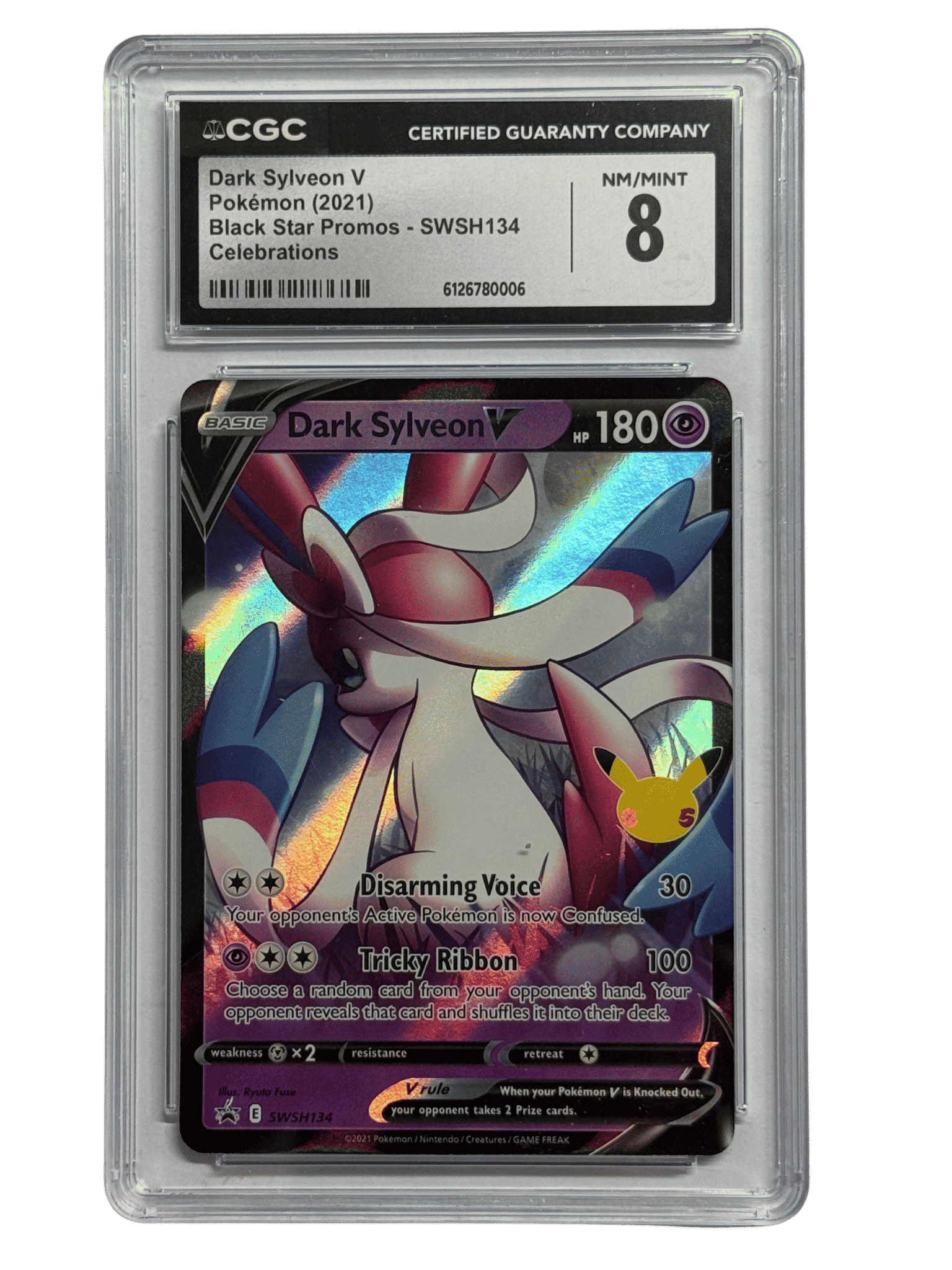 sylveon v pokemon card value Cards: 2022 Spring Heroes V Tin : Toys & Games and put it into your hand Dark Sylveon V - SWSH134