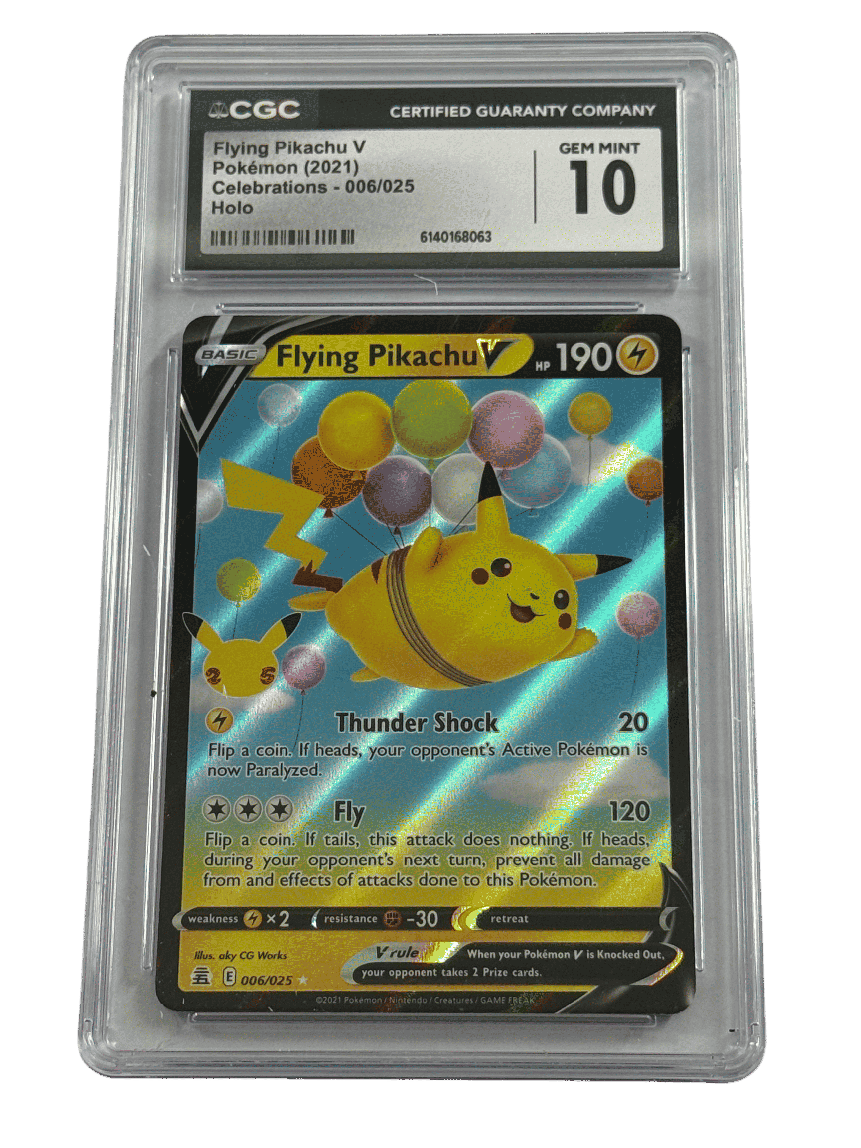 pikachu v holographic card VMAX Rainbow Shiny UV Printed Plastic Attack 2 Pikachu V - Pokemon Black