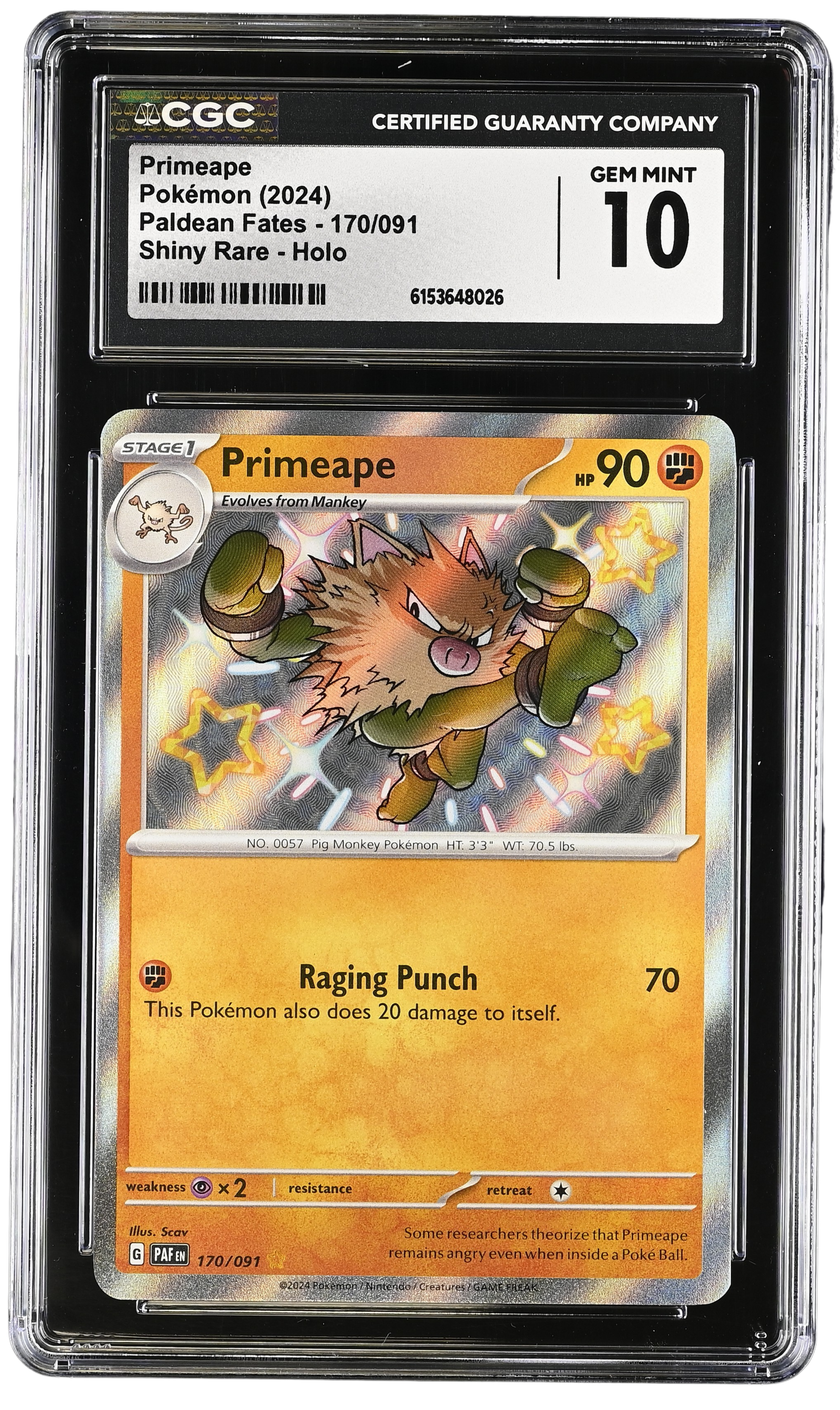 primeape pokemon card Pokemon TCG POCKET - Primeape Shiny 1, Wisdom of Sea and Sky, English