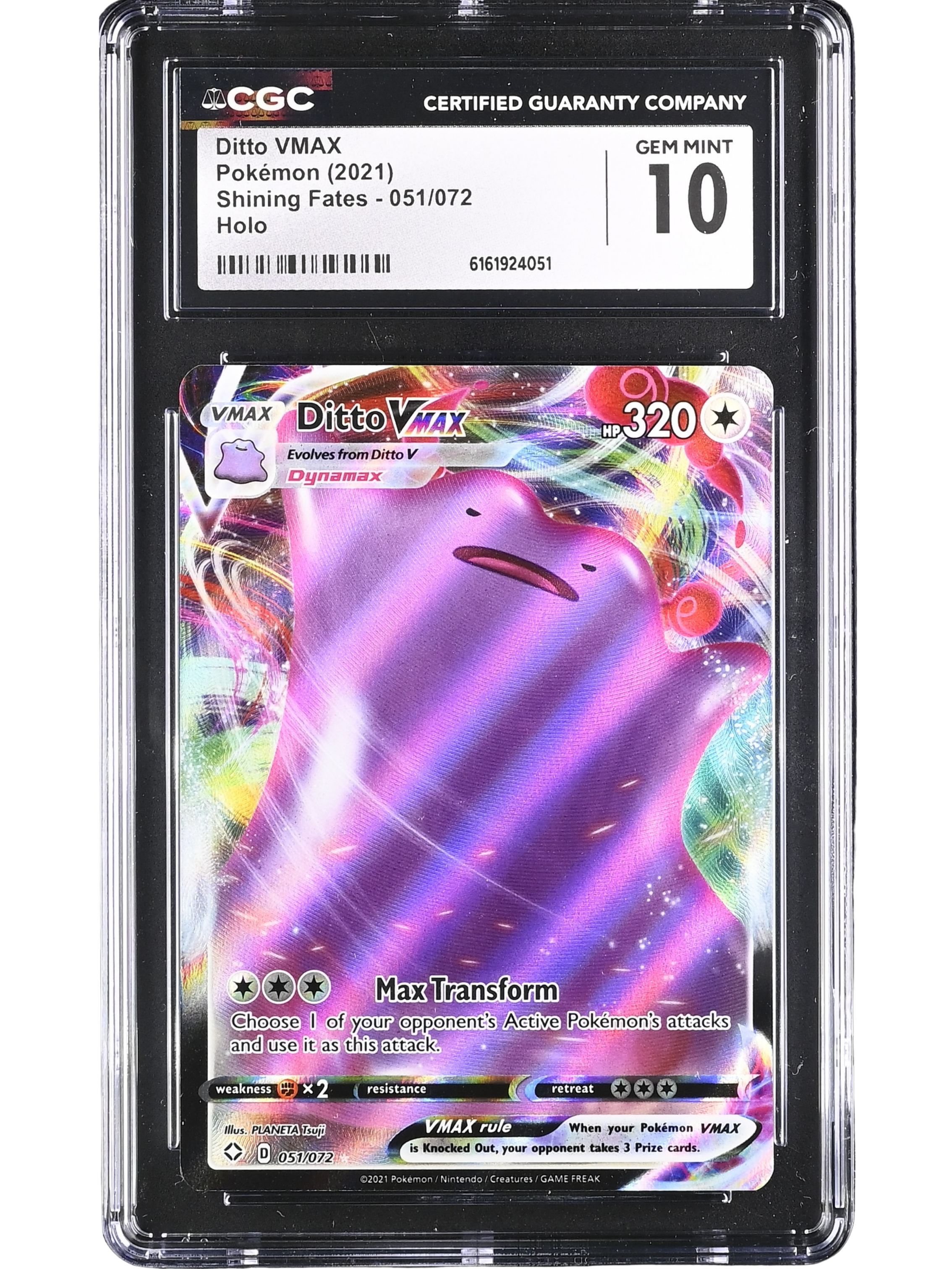 shiny ditto vmax pokemon card Every Valuable In The TCG the official authentication and grading ensure this card remains a verified mainstay of your growing collection. Ditto VMAX SV119/SV122 Shining Fates: