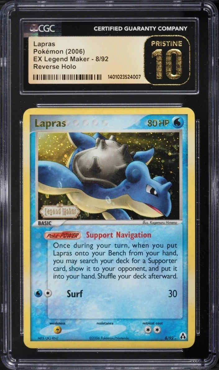 holographic lapras card Lapras 10/62 Holo - Fossil Set - Pokemon Card - HP Damaged