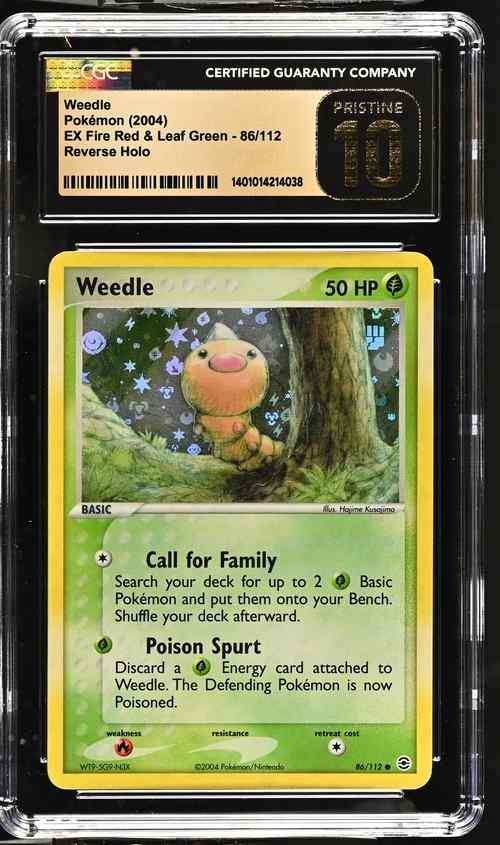 1995 weedle pokemon card Base Set 1999 Unlimited Print LP, 69/102 Colorless Artist Weedle 86/112