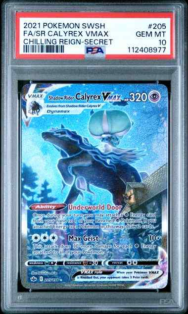 2021 Pokémon Chilling Reign Shadow Rider Calyrex VMAX #205