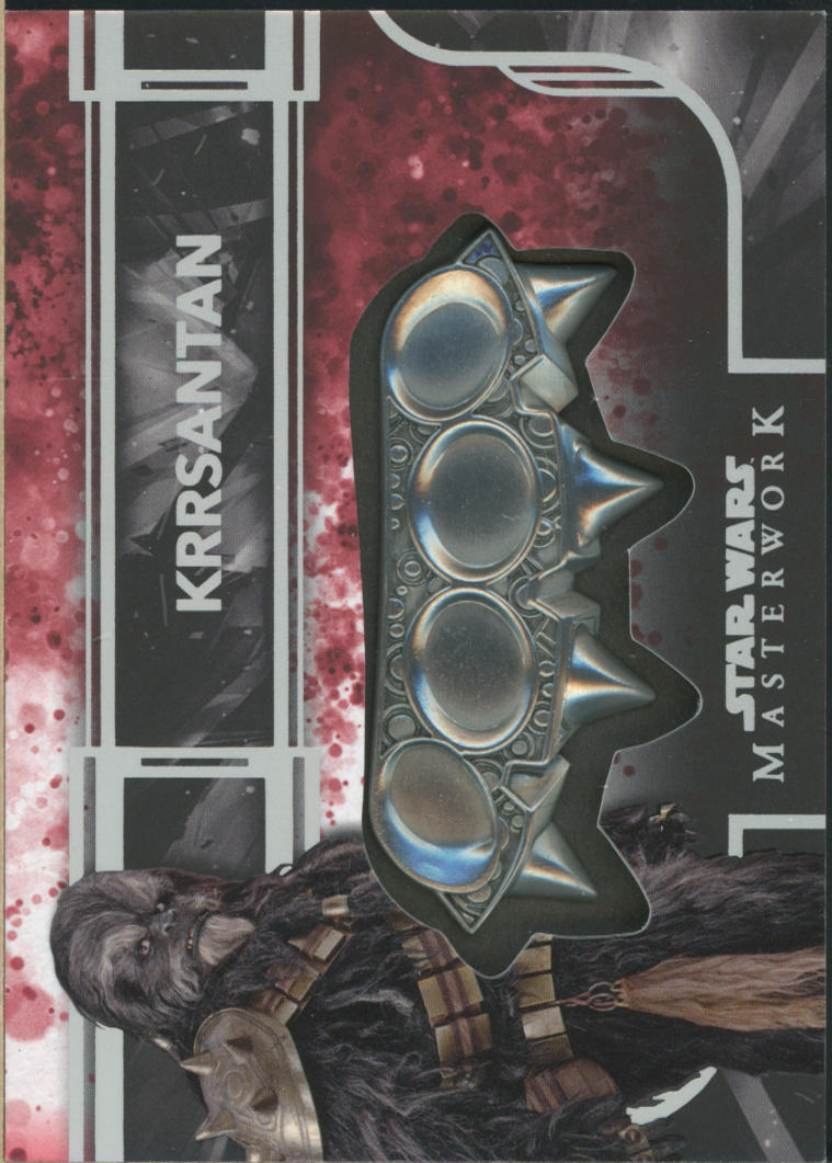 Star Wars Masterwork 2022 Krrsantan's Knuckle Dusters Medallion Card 6/ ...