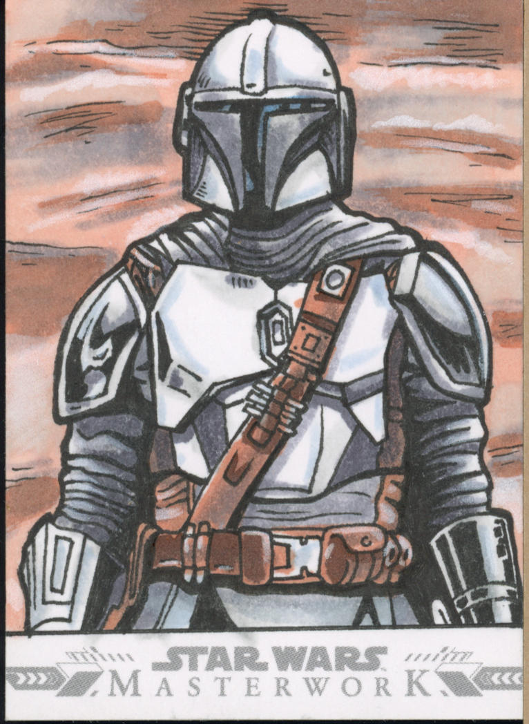 Star Wars Masterwork 2022 Sketch Card The Mandalorian Dwayne Carpenter ...