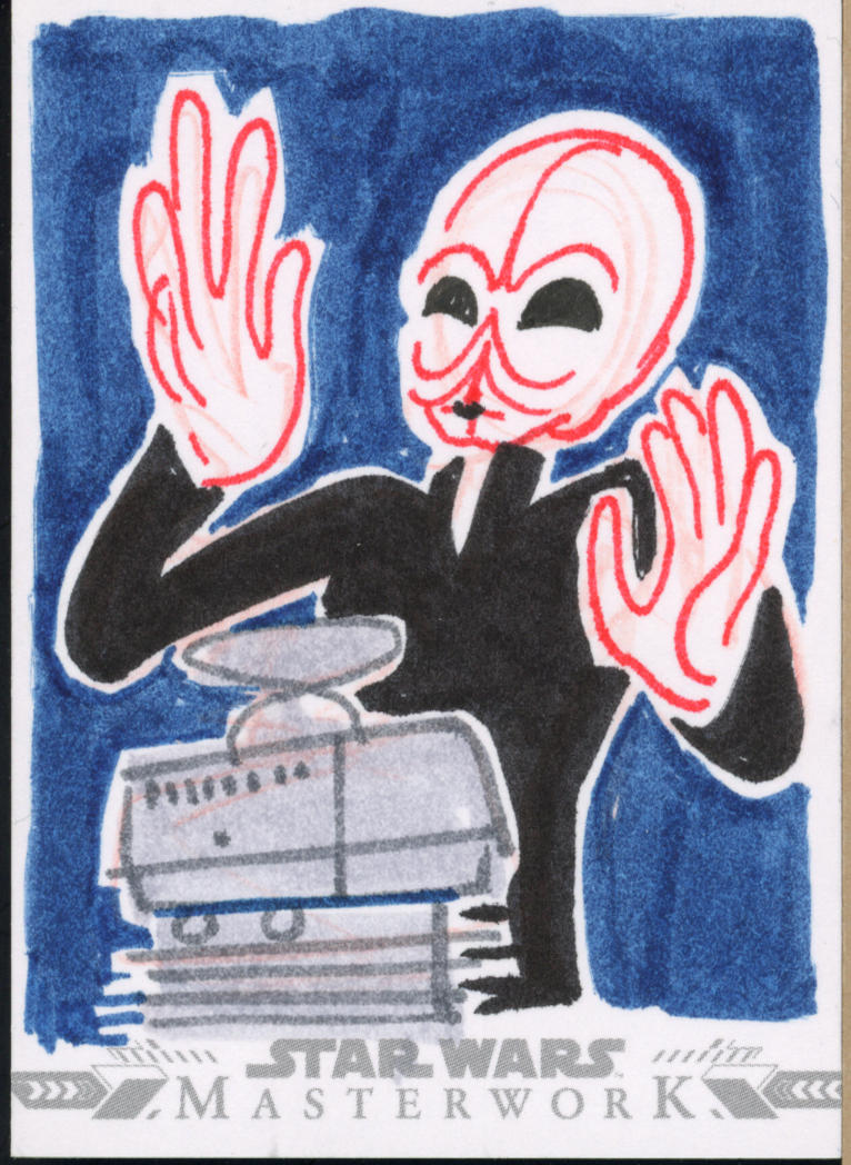 Star Wars Masterwork 2022 Sketch Card Cantina Band Member Joey Mason