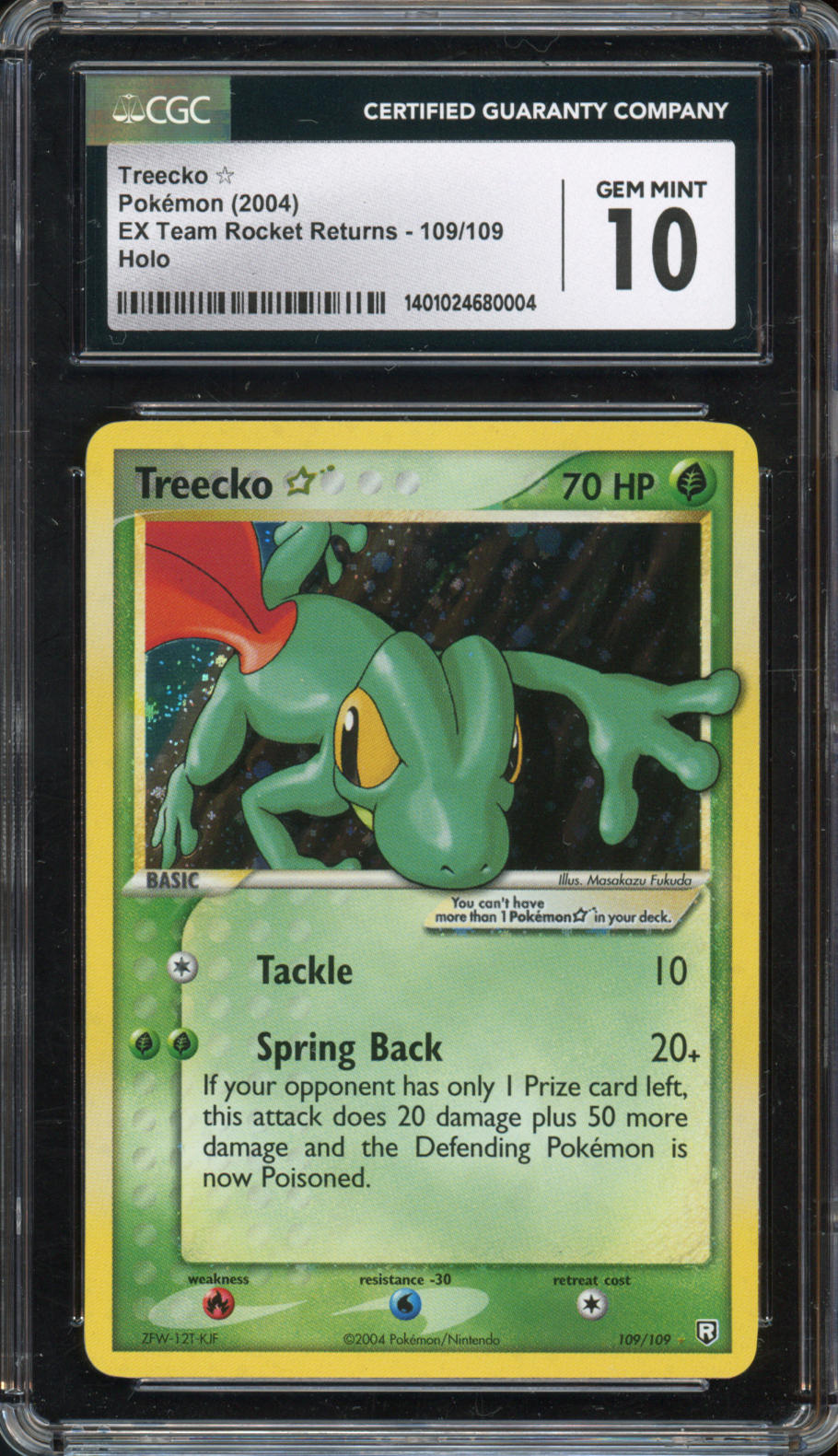 CGC 10 Gold Star Treecko | Rare Candy