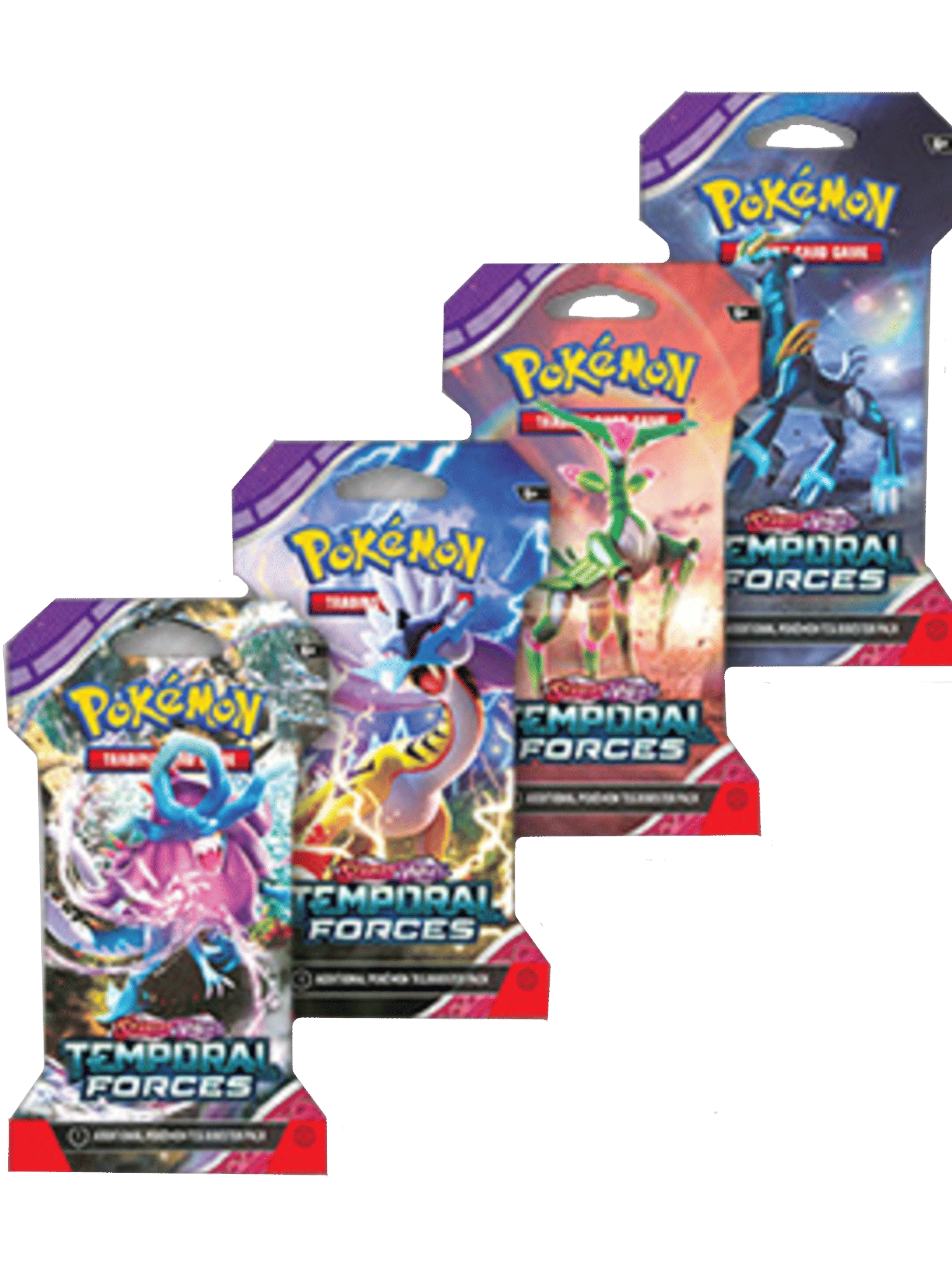 (Pre-Order) Pokemon Temporal Forces Sleeved Booster Packs Set of 4 ...