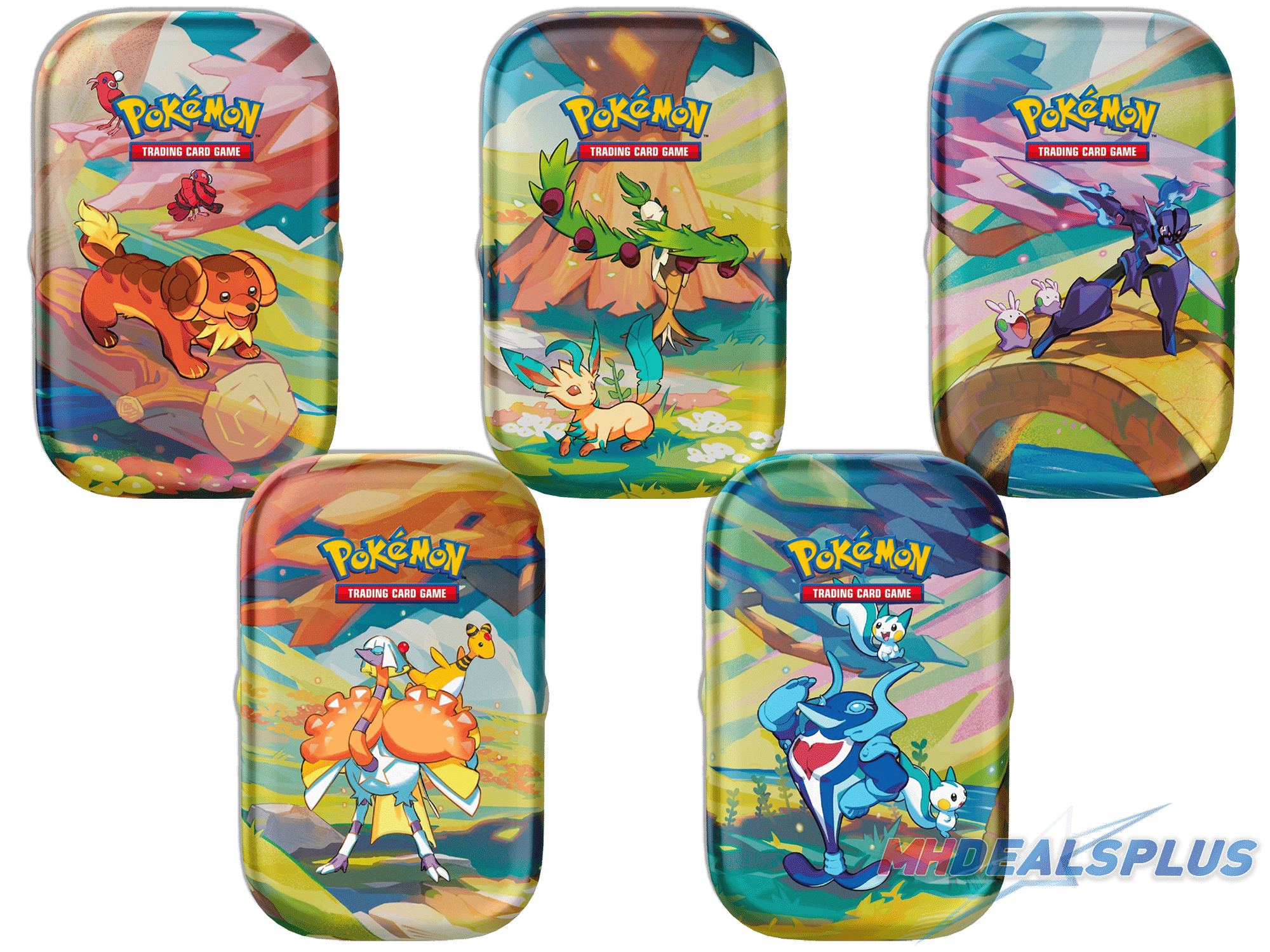 Pokemon Vibrant Paldea Mini Tins Set of 5 Rare Candy