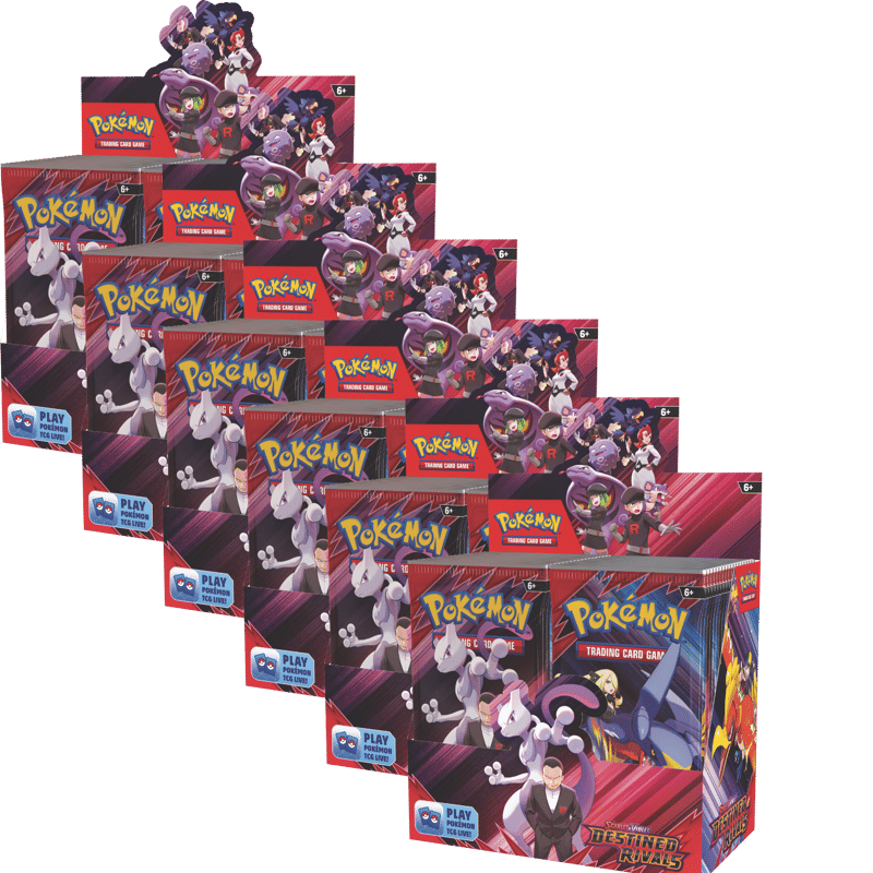 Pokmon TCG Collectible Card Game Sealed Boxes Pokmon TCG: Destined Rivals  Booster Box CASE  6 Sealed Boxes (2025 English Set) Pokemon Booster Box