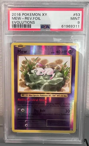 Pok Mon Xy Evolutions Mew Rev Foil Psa Rare Candy