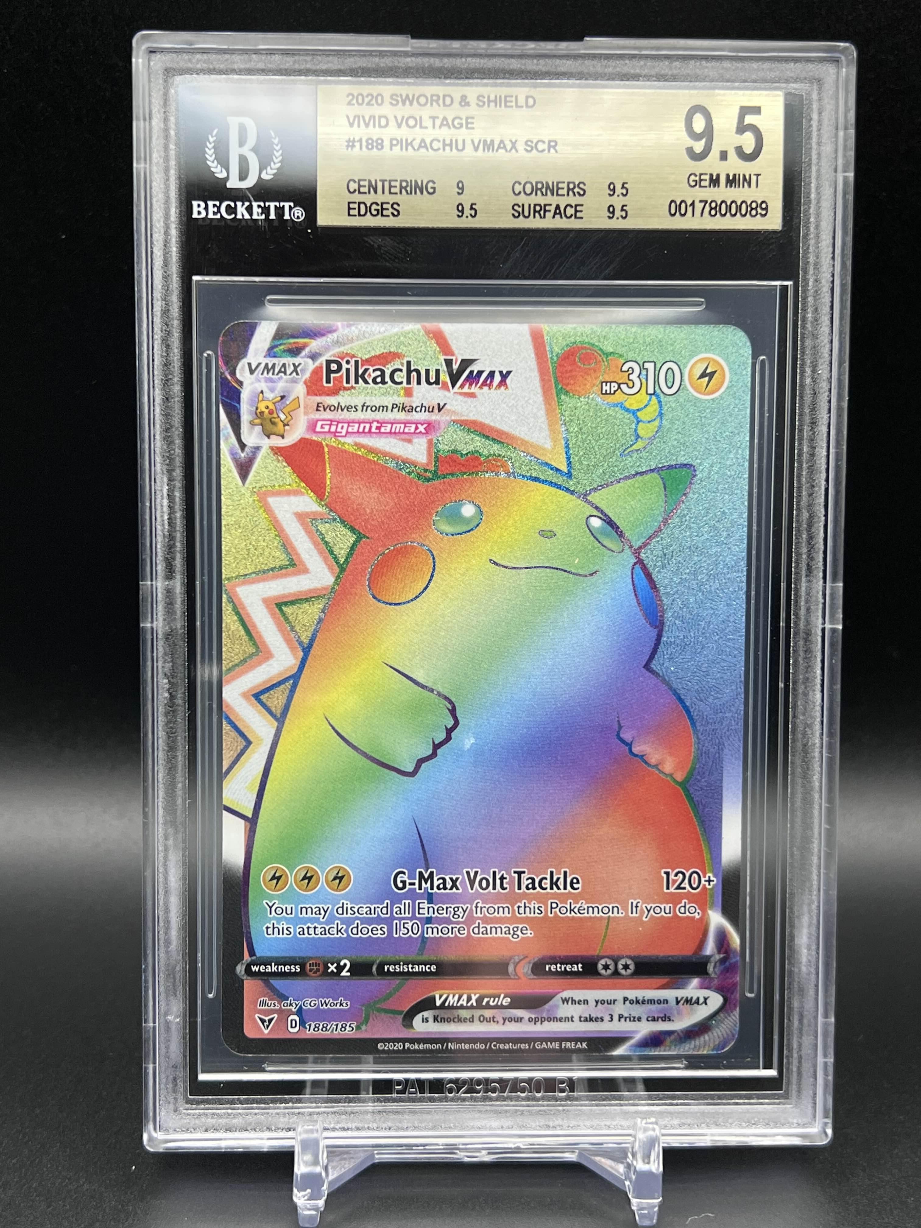 Pikachu VMAX SCR #188 2020 Pokemon Sword and Shield Vivid Voltage BGS 9