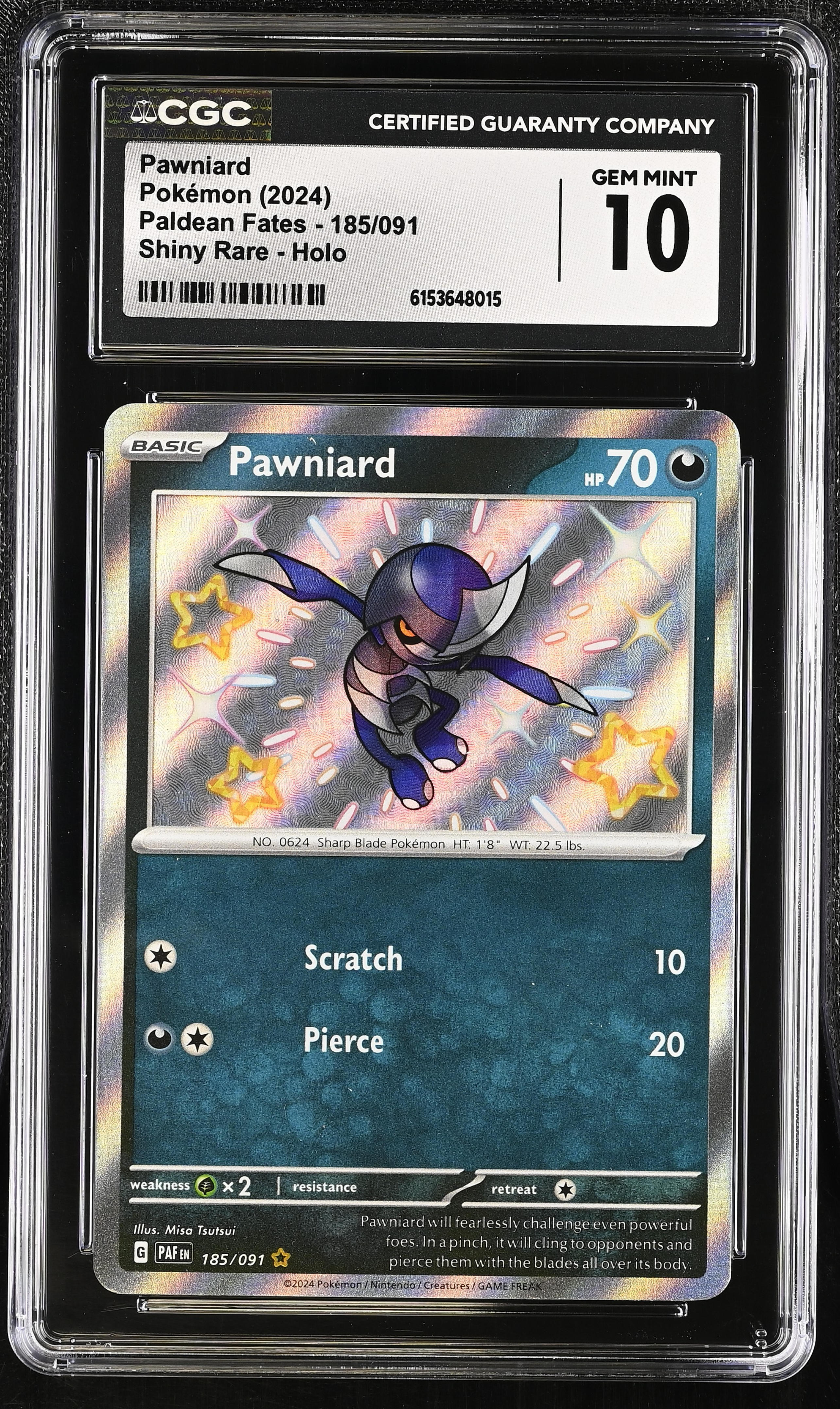 pawniard pokemon card POKÉMON GAME s11a 049/068 C Parallel Common Card Type Pawniard Paldean Fates Shiny Rare