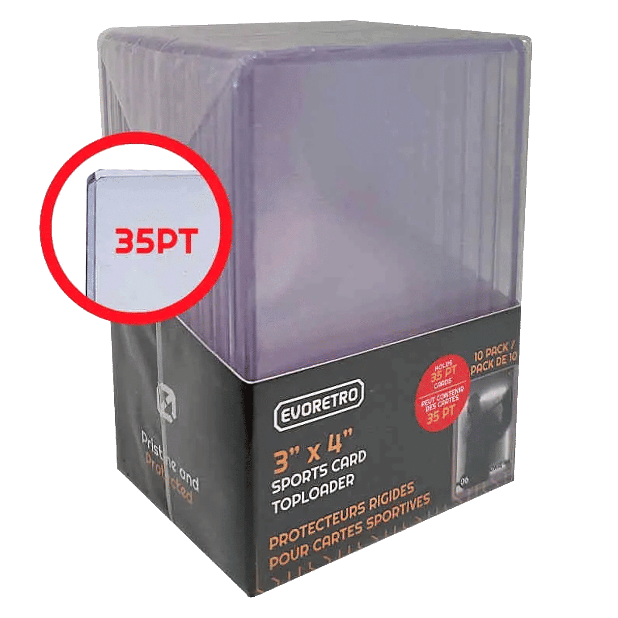25 Top Loaders 35 pt for TCG Cards Protector 35 PT EVORETRO EVO-7808 ...