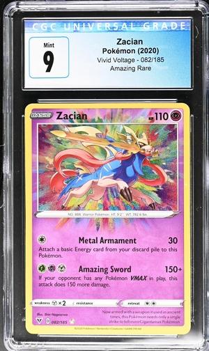 2020 Pokémon Vivid Voltage Zacian #82 CGC 9<!-- --> | Rare Candy
