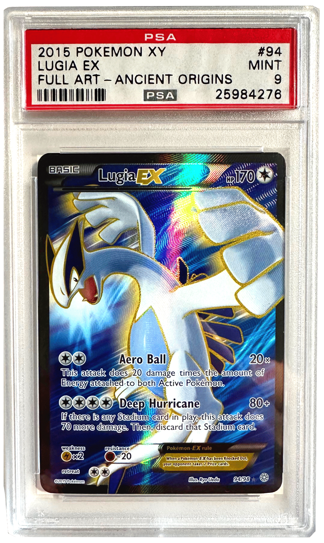 PSA 9 2015 Pokémon Ancient Origins Lugia-EX #94 | Rare Candy