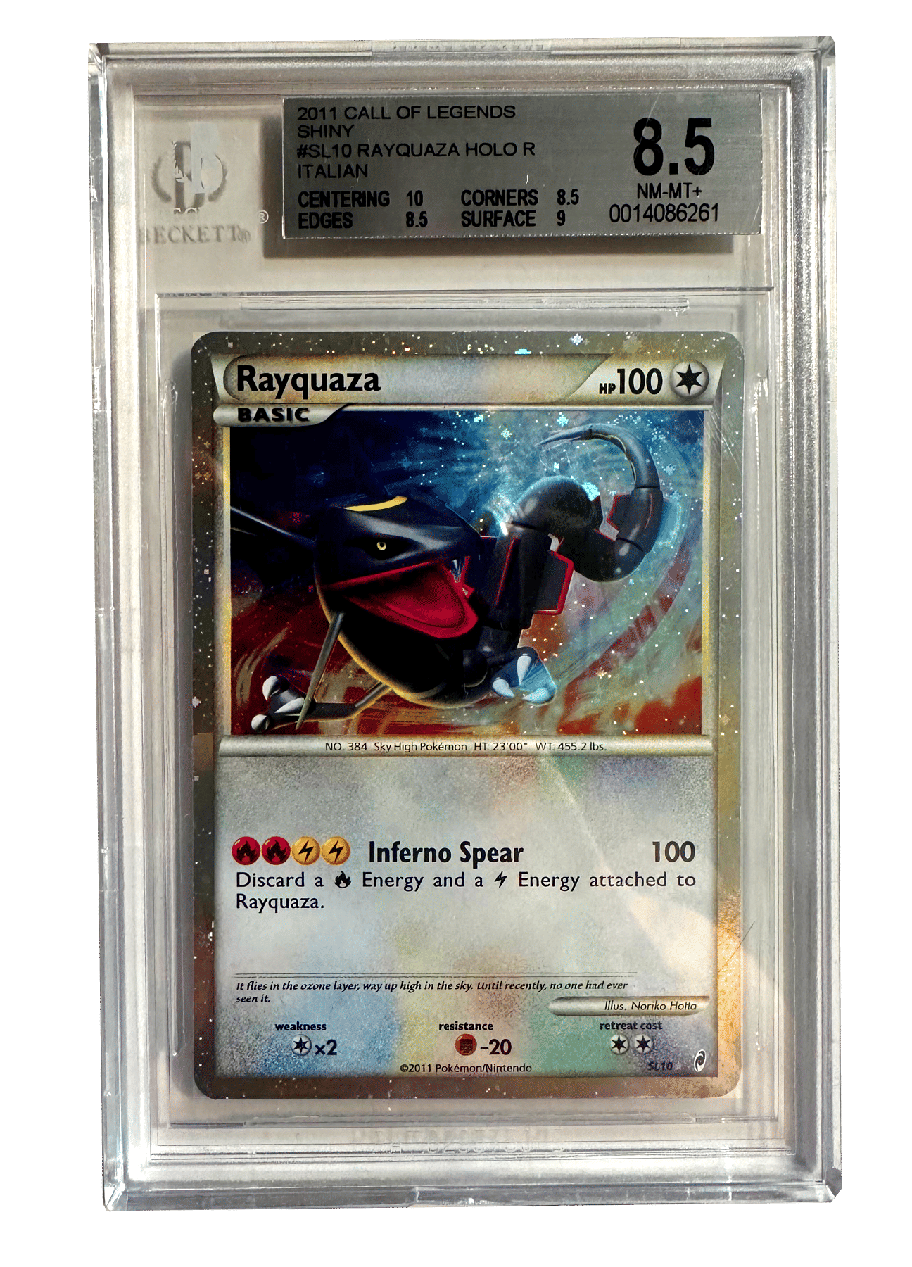 BGS 8.5 Pokémon Call of Legends 2011 Shiny Rayquaza #SL10